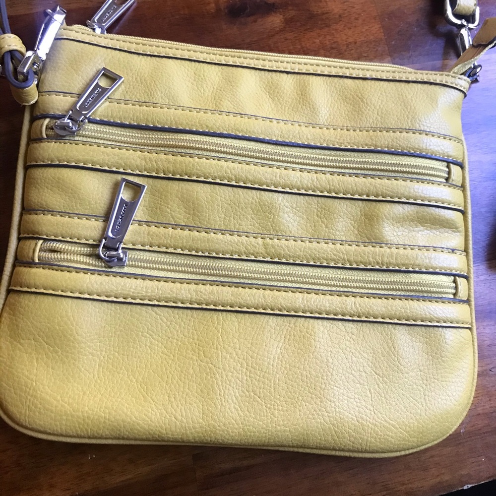 Yellow shoulder bag